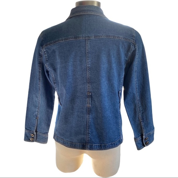 Duck Head Medium Wash Light Fading 4-Pocketed Button Front Jean Jacket Junior XL - Picture 8 of 9